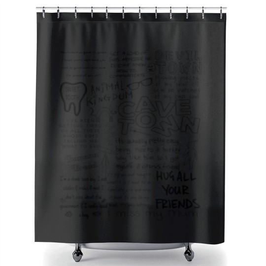 Discover Cavetown Doodle Unisex Heavy Cotton Shower Curtains