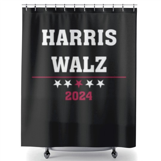 Discover Kamala Harris Tim Walz 2024 ,Democrat VP Vice President USA Election Shower Curtains