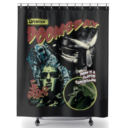 Discover Vintage  MF Dooom 90er Musik Lieben Konzert Grafik Shower Curtains