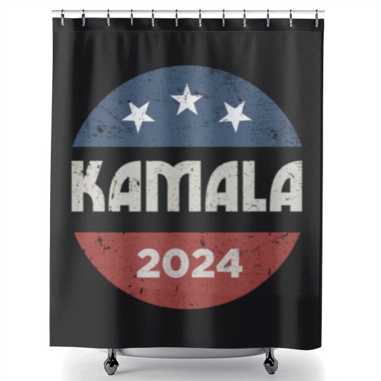 Discover Kamala Harris 2024 For President Campaign Shower Curtains