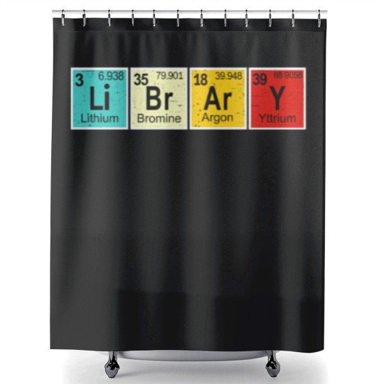 Discover Library Periodic Table Library Reading Book Worms Shower Curtains