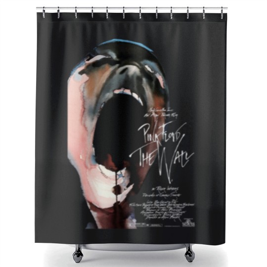Discover The Pink Wall Poster Shower Curtains