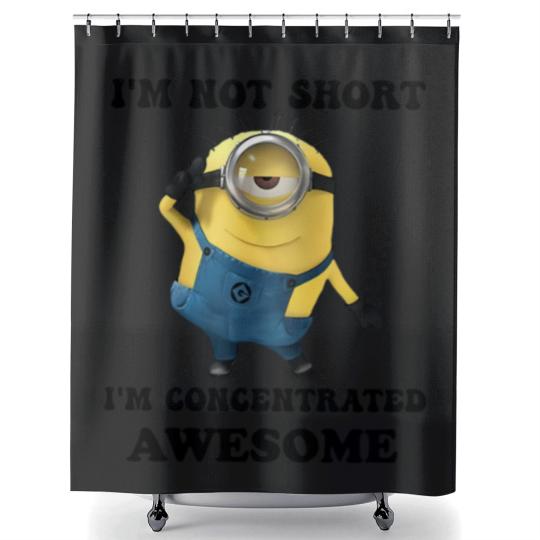 Discover Minions I'm Not Short I'm Concentrated Awesome The Rise of Gru Graphic Shower Curtains
