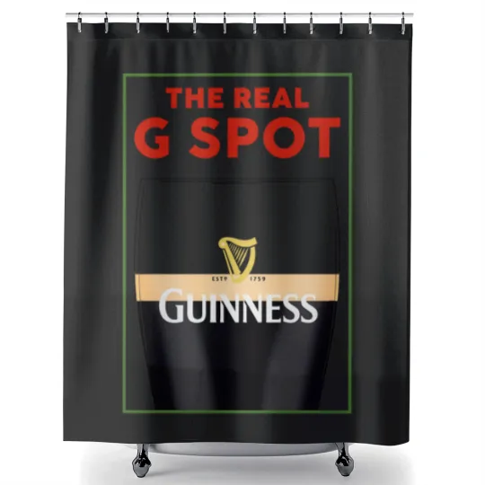 Discover Guinness Vintage Shower Curtains, Split the G, Funny Shower Curtains