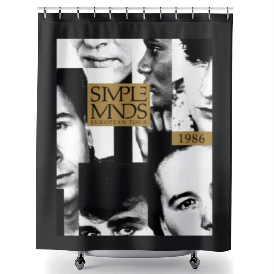 Discover Simple Minds - Once Upon A Time European Tour 1986 Shower Curtains