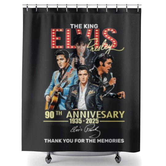 Discover Elvis Presley tour 2025, Elvis 90th Anniversary Shower Curtains 2D