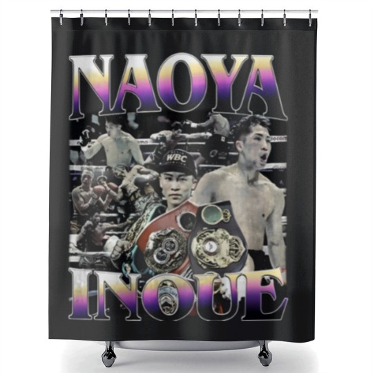 Discover Naoya Inoue, Boxing Shower Curtains, Classic 90s Graphic Shower Curtains, Unisex, Naoya Inoue Vintage Bootleg