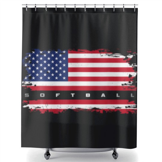 Discover Softball Apparel - Softball Shower Curtains