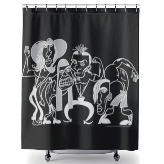 Discover Vintage Red Hot Chili Peppers Shower Curtains 1990  The New Yorker Design