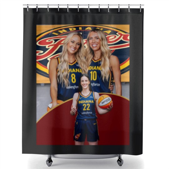 Discover Lexie Hull & Sophie Cunningham Indiana Fever Vintage Trio Shower Curtains – Step Sisters Shower Curtains