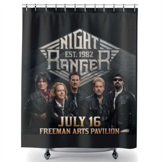 Discover New Night Ranger 2024 Tour Short Sleeve Gift For Fan Shower Curtains