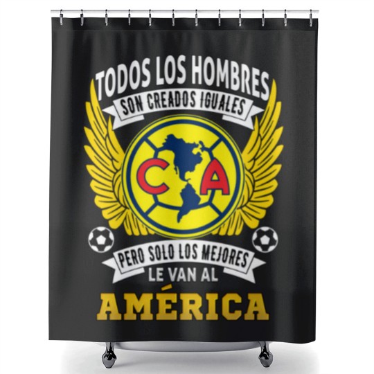 Discover Playera Aguilas del America Solo Los Mejores le Van al America Shower Curtains