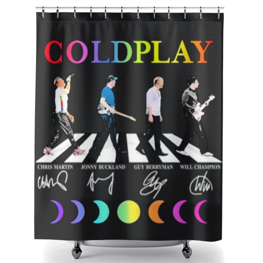 Discover Coldplay Band Shower Curtains Round
