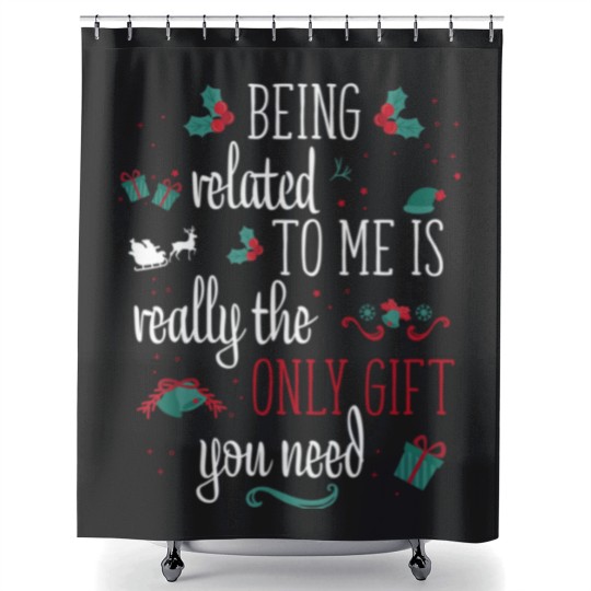 Discover Funny Christmas XMAS Women Men Couples Christmas Shower Curtains