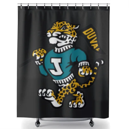 Discover Vintage Jags Mascot Shower Curtains