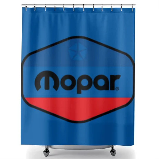 Discover Retro Muscle Power Badge Shower Curtains