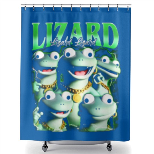Discover lizard meme Shower Curtains