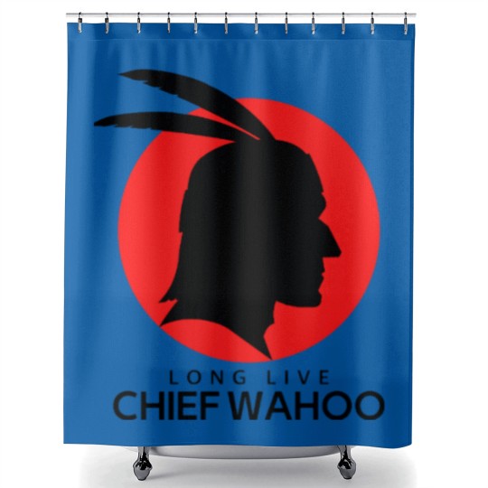 Discover Chief wahoo Oversized Shower Curtains