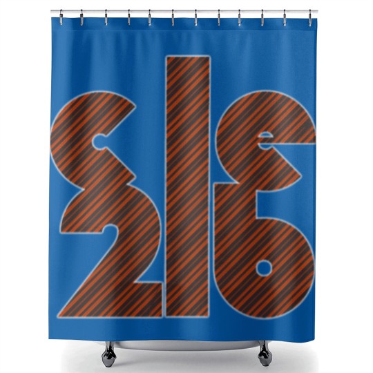 Discover Cleland - orange &amp_ brown Shower Curtains