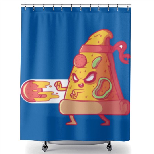 Discover Power Of Pizza Fatality Move Shower Curtains
