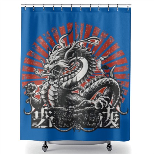 Discover 2024 Chinese New Year of the Wood Dragon 木龍年 Mù lóng nián (3) Shower Curtains
