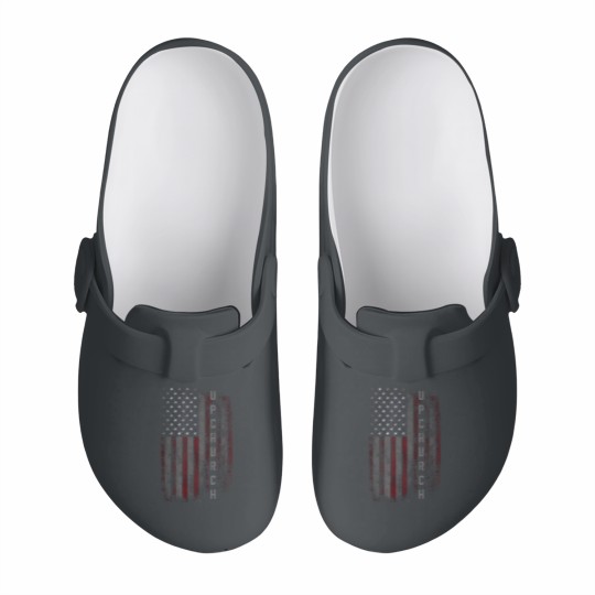 Discover upchurch family american flag t Slip On Clogs