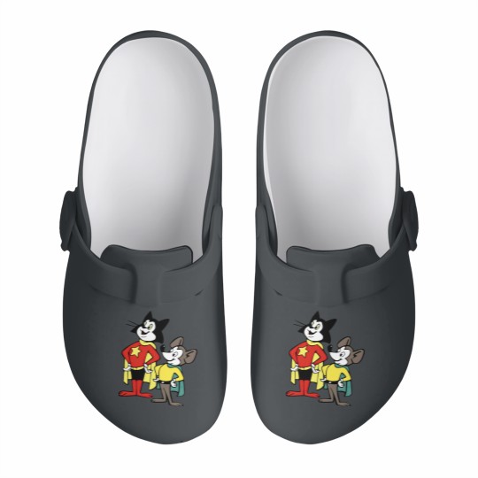 Discover Courageous Cat with Minute Mouse Slip On Clogs