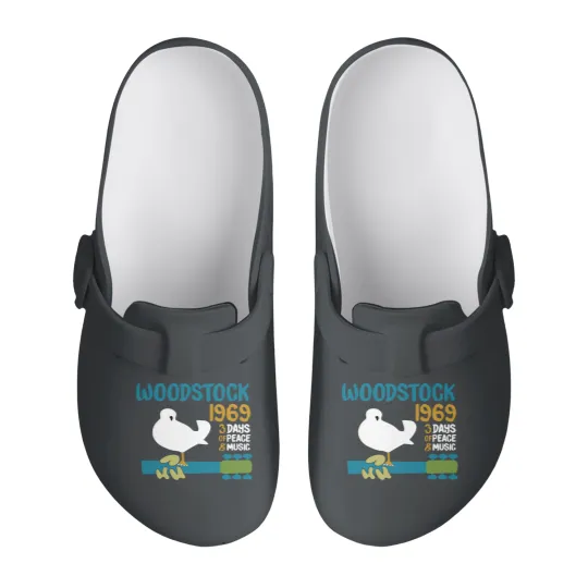 Discover woodstock 50th anniversary 1969 2020,Woodstock Slip On Clogs,Woodstock 1969 ,Peace Love Bird - Woodstock - Slip On Clogs
