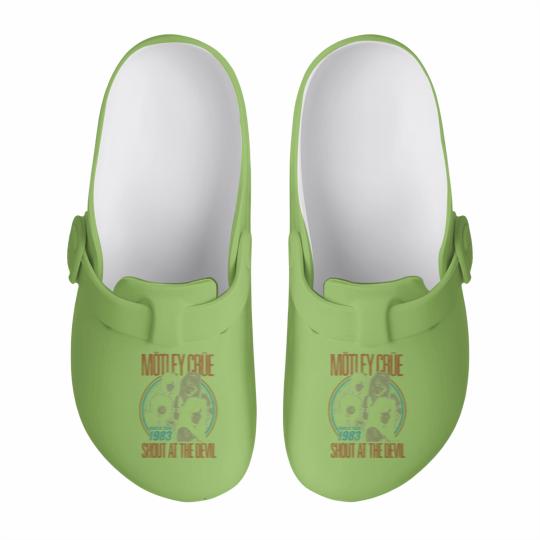 Discover Motley Crue Vintage World Tour Rock Metal Slip On Clogs Slip On Clogs