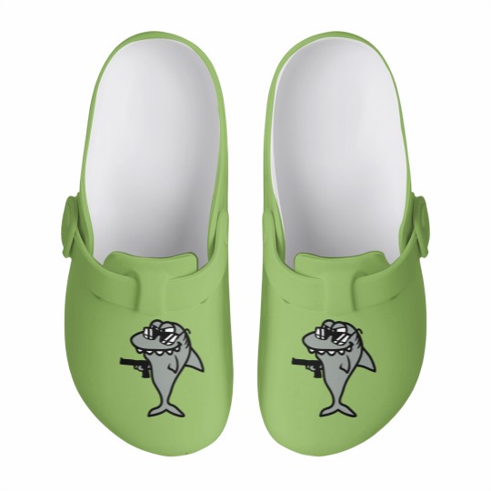 Discover hai gangster criminal criminal thief robber pistol Slip On Clogs
