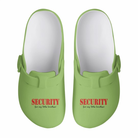 Discover Security for my little brother Slip On Clogs
