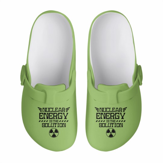 Discover Nuclear energy is the solution Atomic Fusion Clean Slip On Clogs