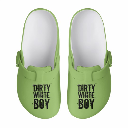 Discover VINTAGE MEN'S , DIRTY WHITE BOY Slip On Clogs