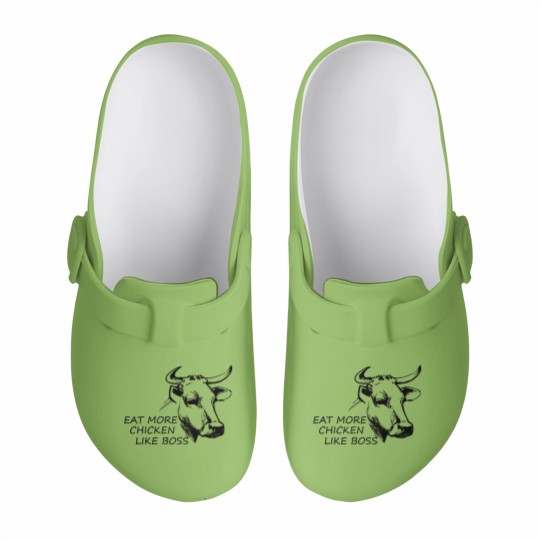 Discover Eat more Chicken like Boss - Eat More Chicken - Slip On Clogs
