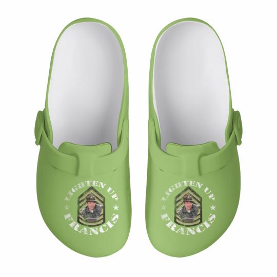 Discover Lighten Up Francis, distressed - bil mur - Slip On Clogs