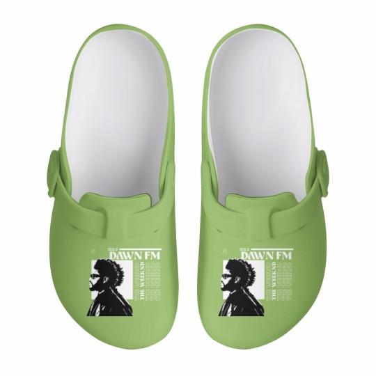 Discover Weeknds Slip On Clogs / Dawn Fm Custom Album Cover Slip On Clogs