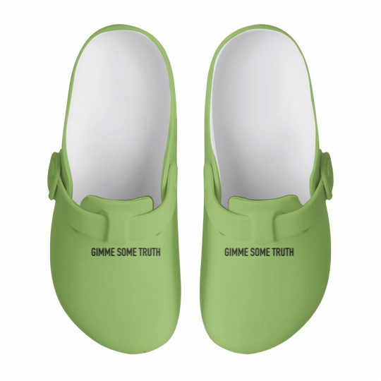 Discover Gimme Some Truth Slip On Clogs