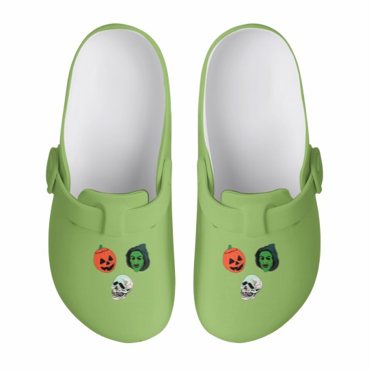 Discover Silver Shamrock Mask Set Slip On Clogs