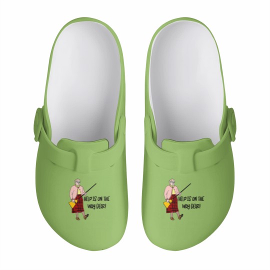 Discover Mrs Doubtfire “Help is on the way dear” Slip On Clogs