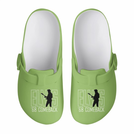 Discover Elvis Presley  68 Comeback Red Sign Slip On Clogs