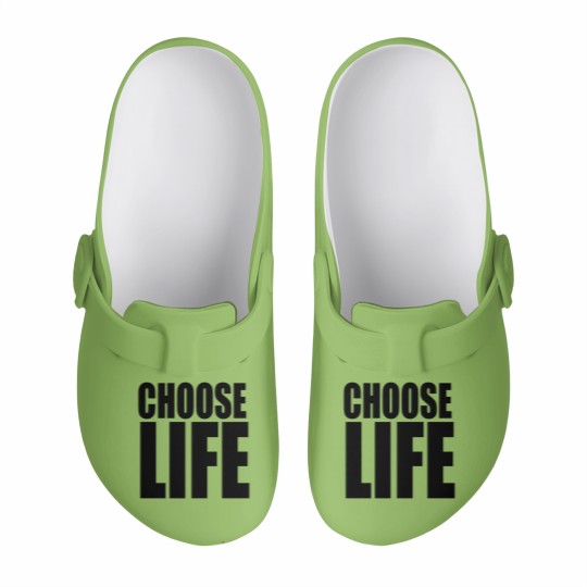 Discover George Michael Choose Life Slip On Clogs, 80s Slogan Slip On Clogs, Celebrity Retro Vintage Slip On Clogs