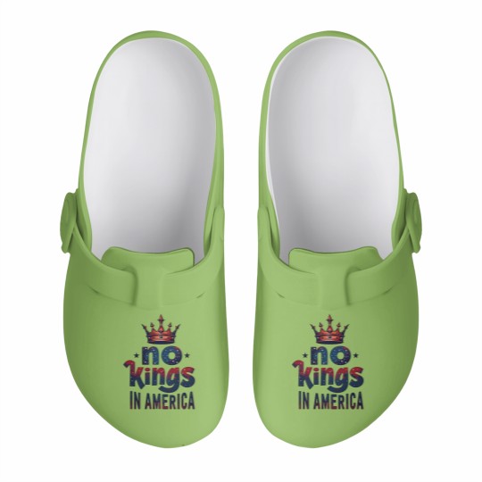 Discover No Kings in America Slip On Clogs, No Kings Slip On Clogs, Protest Slip On Clogs, Patriotic Slip On Clogs