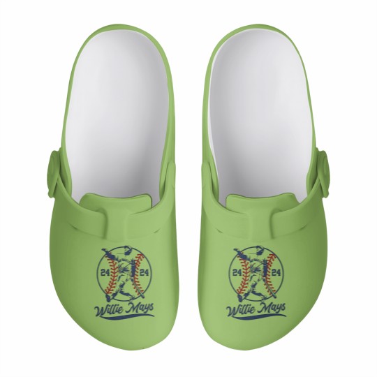 Discover Willie Mays Slip On Clogs, Vintage Aesthetic Art Willie Mays Slip On Clogs