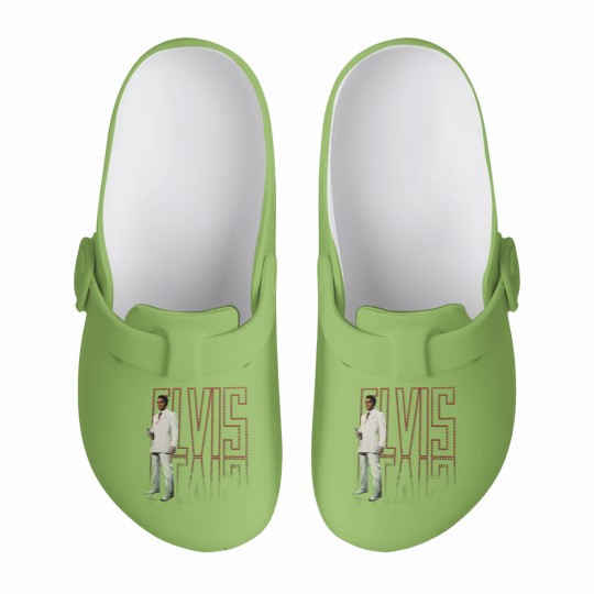 Discover Elvis Presley - White Suit Adult Slip On Clogs