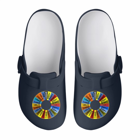 Discover Wheel of Fortune logo Slip On Clogs Slip On Clogs