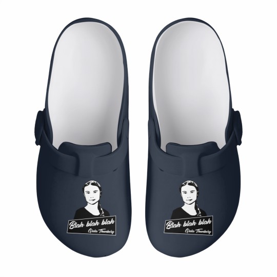 Discover Blah, blah, blah Greta Thunberg Slip On Clogs