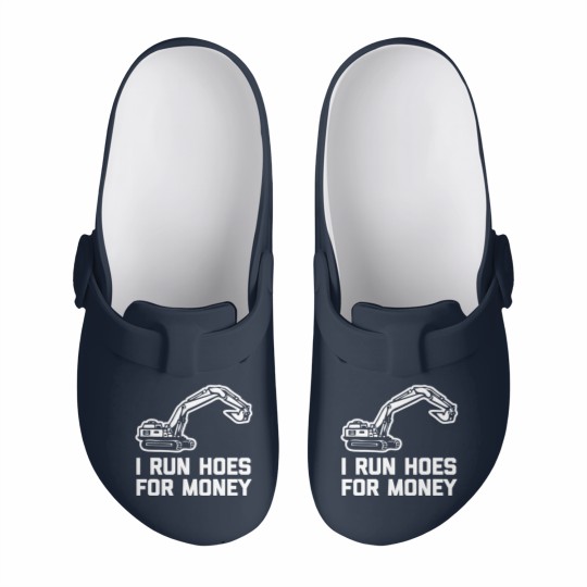 Discover I Run Hoes For Money Construction Worker Humor Slip On Clogs