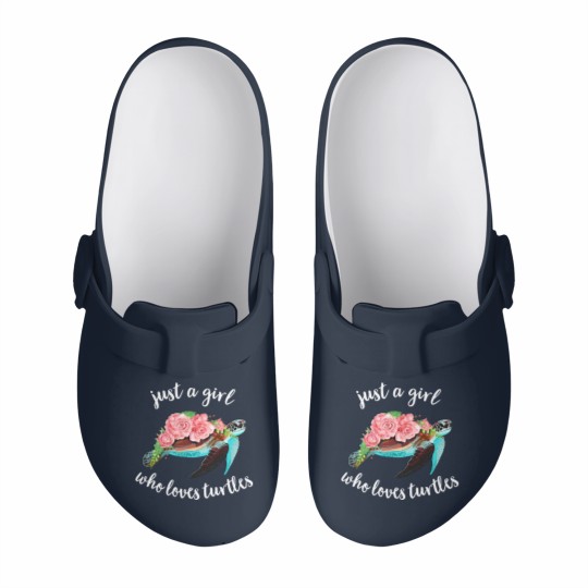 Discover Watercolor Turtle Slip On Clogs Just A Girl Who Loves Turtles Floral Sea Turtle