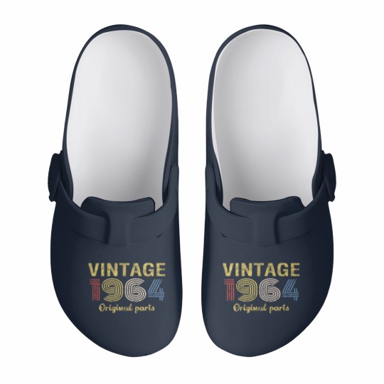 Discover 57th Birthday Slip On Clogs for Men - Retro Birthday - 1964 Original Parts