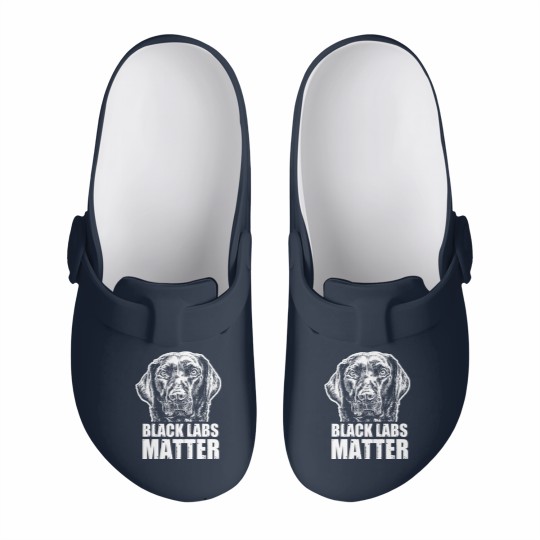 Discover Black Labs Matter Funny Dog Animal Lover Slip On Clogs